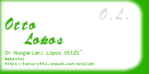 otto lopos business card